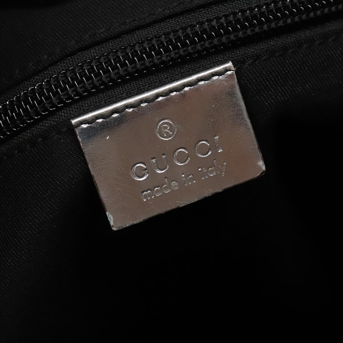 GUCCI GG Canvas Shoulder Bag Silver 145857 Auth ti3396