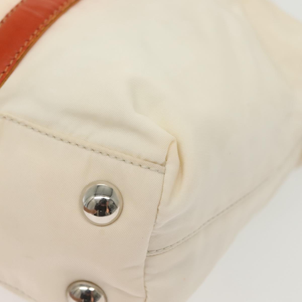 PRADA Hand Bag Nylon 2way White Silver Auth ti3400