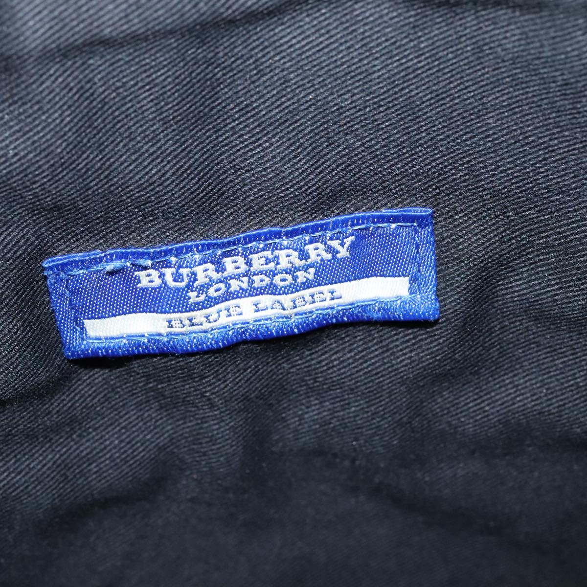 BURBERRY Blue Label Shoulder Bag Canvas Black Silver Auth ti3407