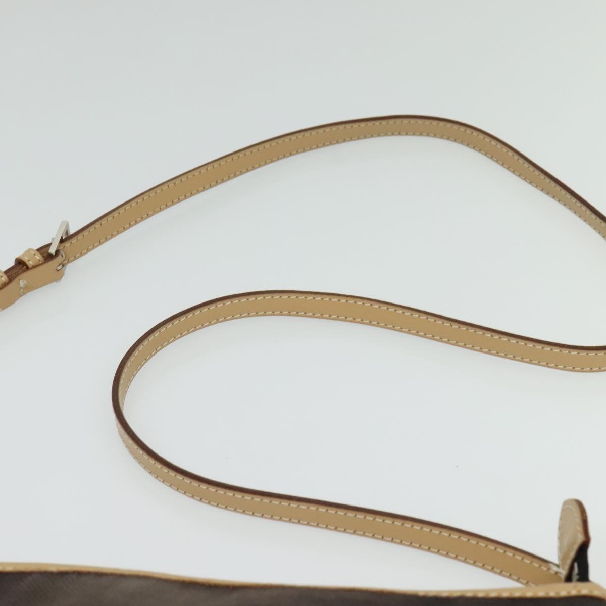 BURBERRY Blue Label Shoulder Bag Canvas Black Silver Auth ti3407