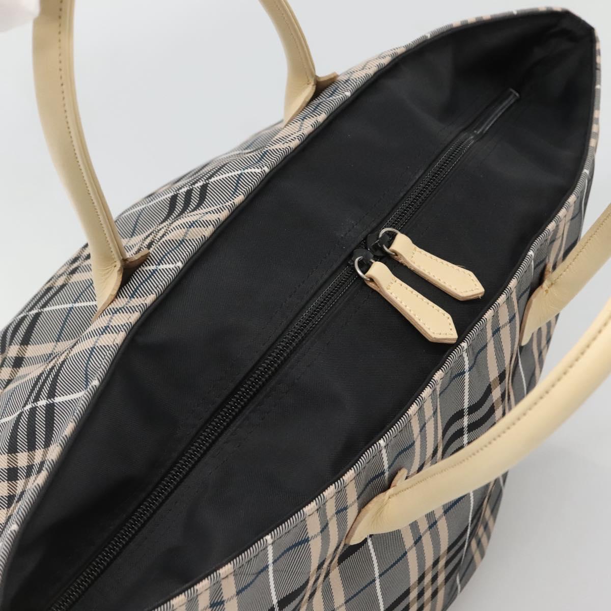 BURBERRY Blue Label Nova Check Tote Bag Nylon Gray Auth ti3408