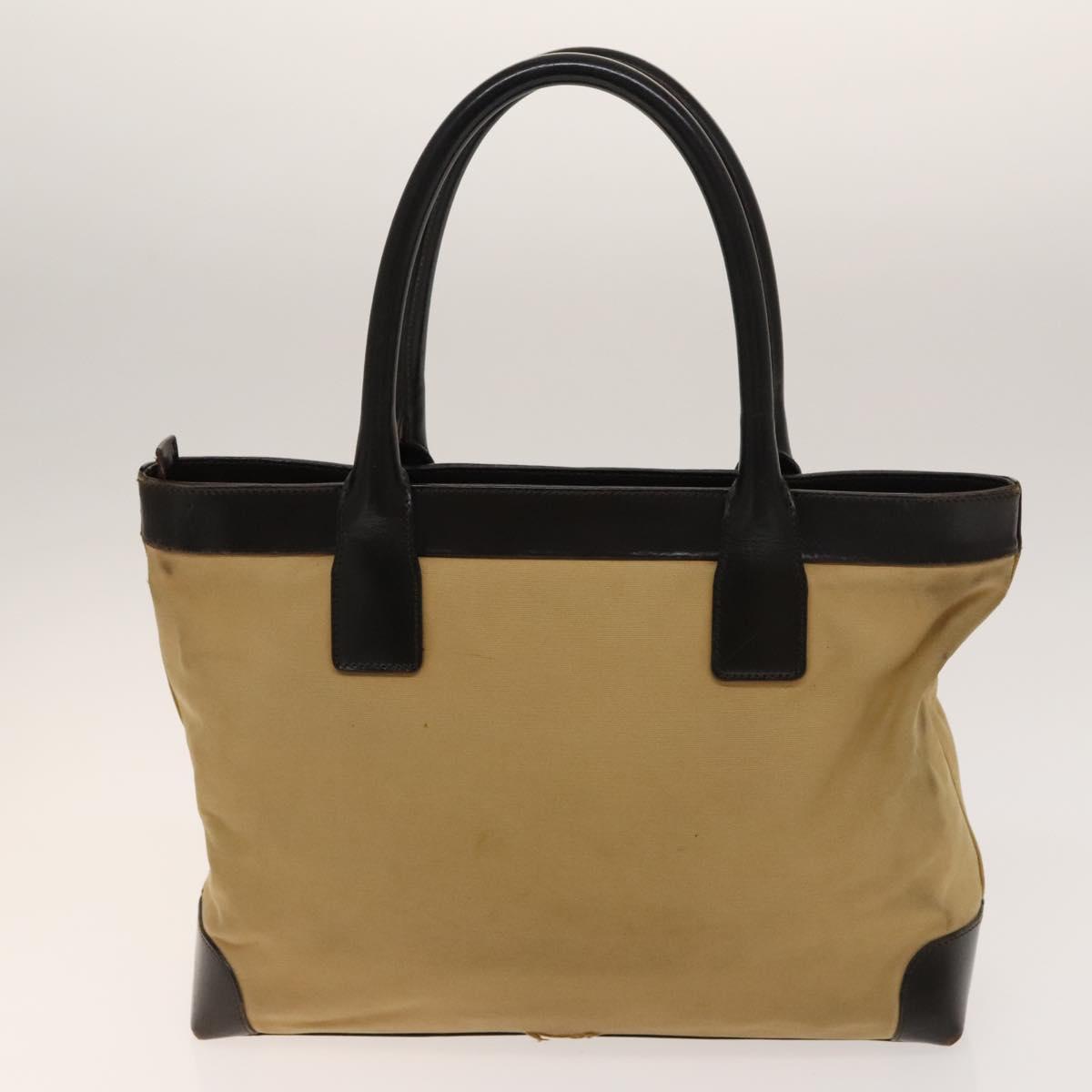 GUCCI Hand Bag Canvas Nylon 2Set Black Beige Auth ti3418