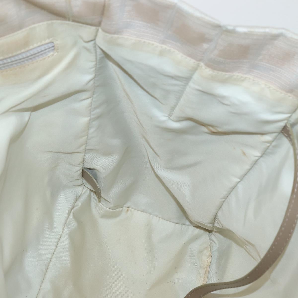 CHANEL New Travel Line Tote Bag Nylon Beige Gold CC Auth ti3422