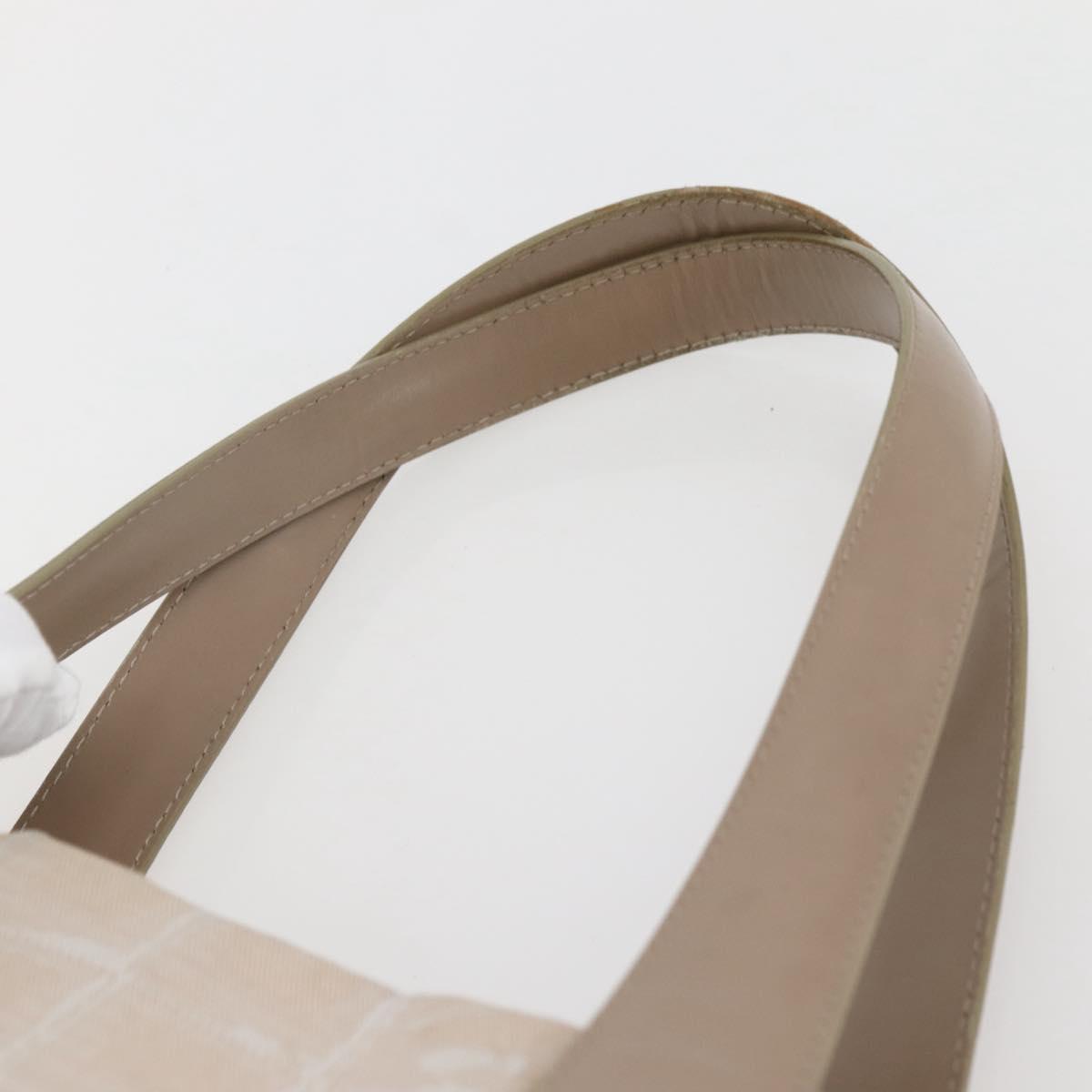 CHANEL New Travel Line Tote Bag Nylon Beige Gold CC Auth ti3422