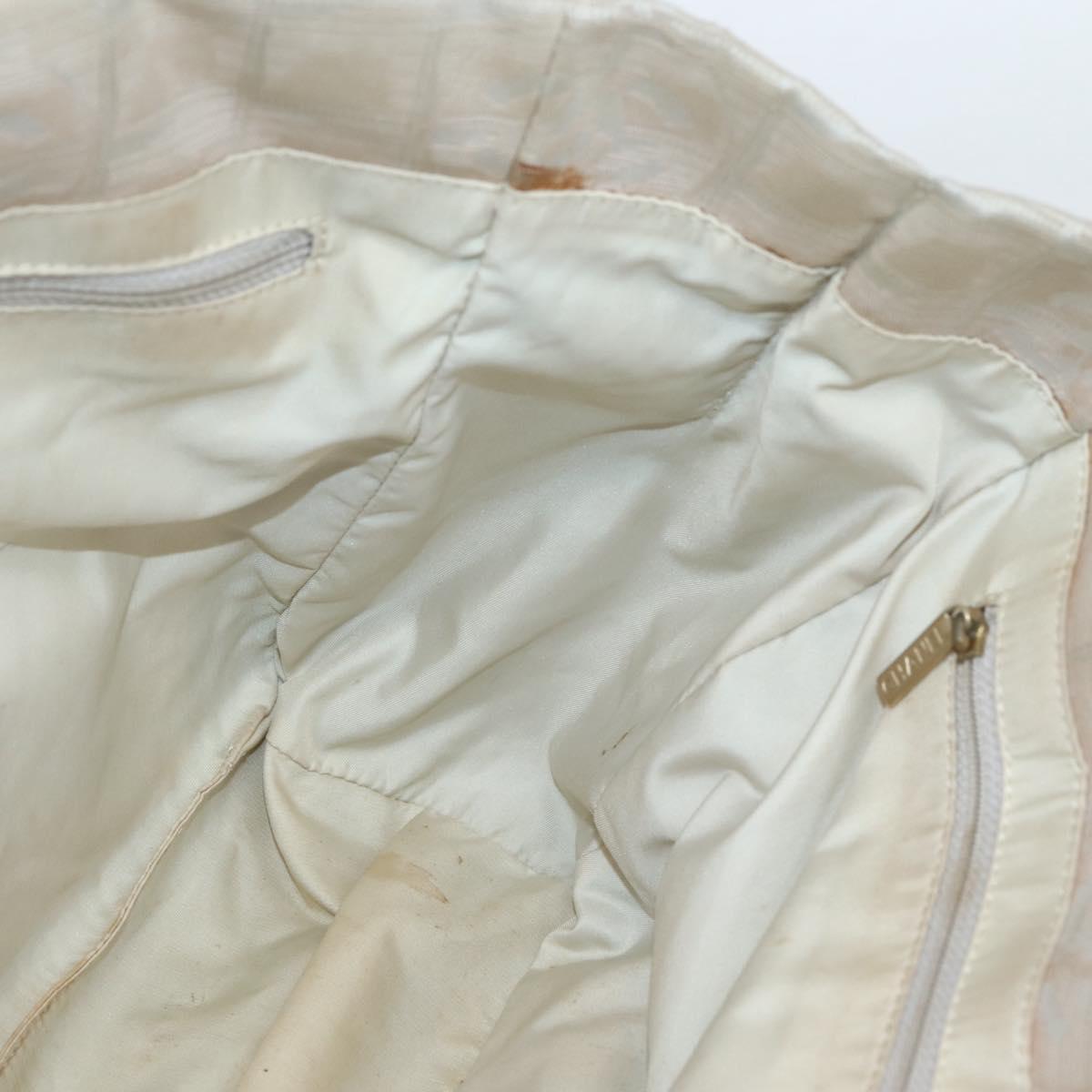 CHANEL New Travel Line Tote Bag Nylon Beige Gold CC Auth ti3423