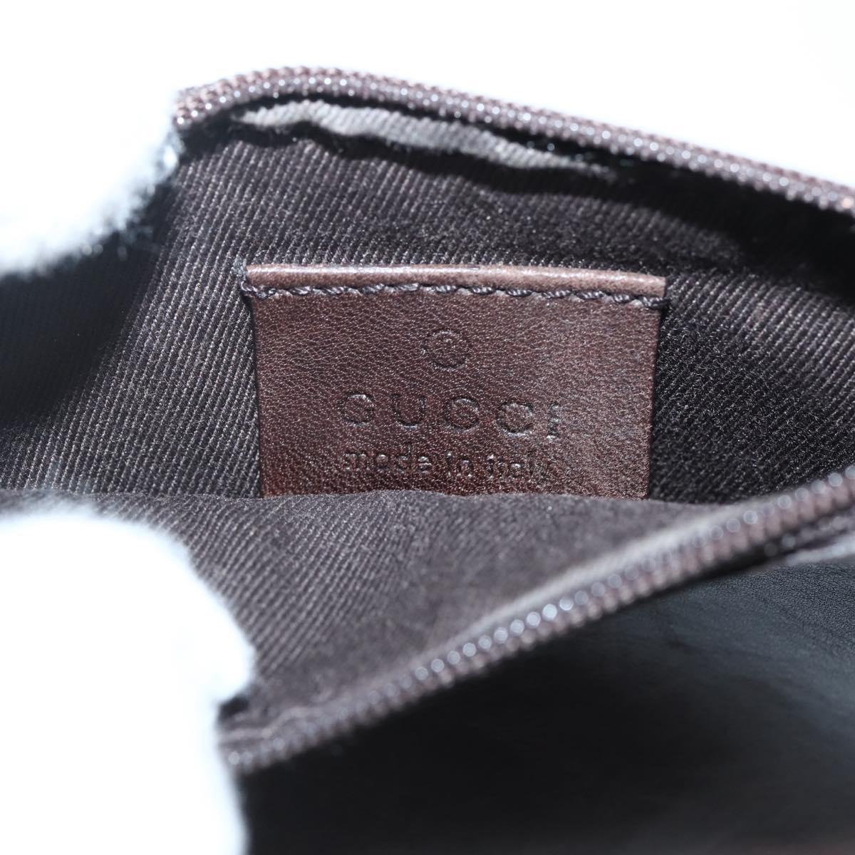 GUCCI GG Canvas Tote Bag Dark Brown Silver 101919 Auth ti3424