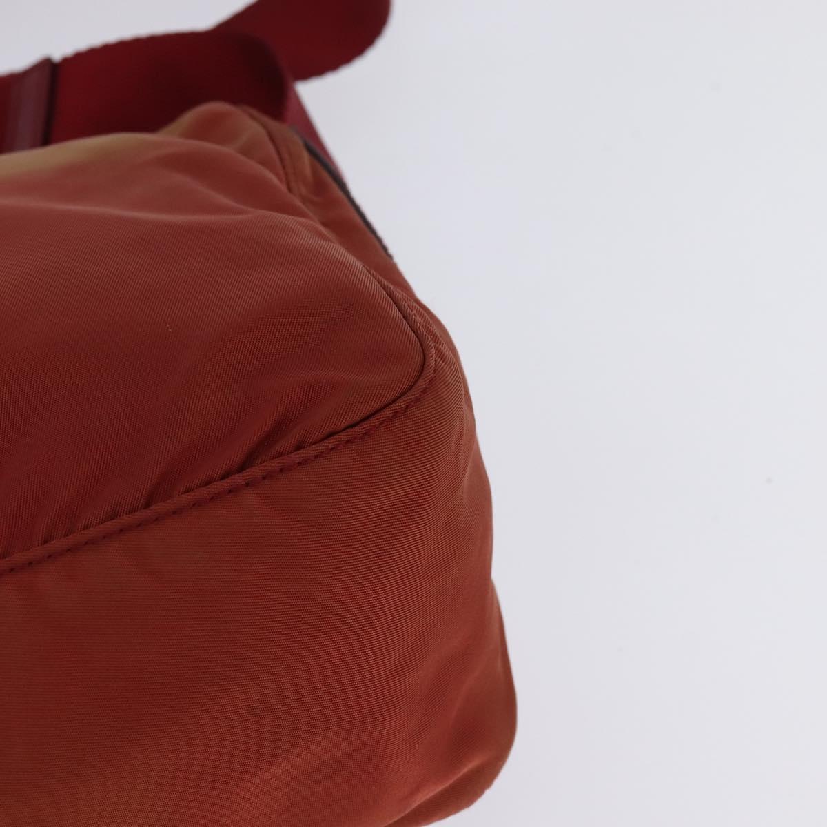PRADA Shoulder Bag Nylon Red Silver Auth ti3429