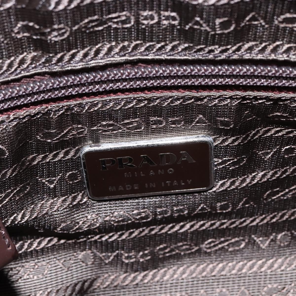 PRADA Shoulder Bag Nylon Red Silver Auth ti3429