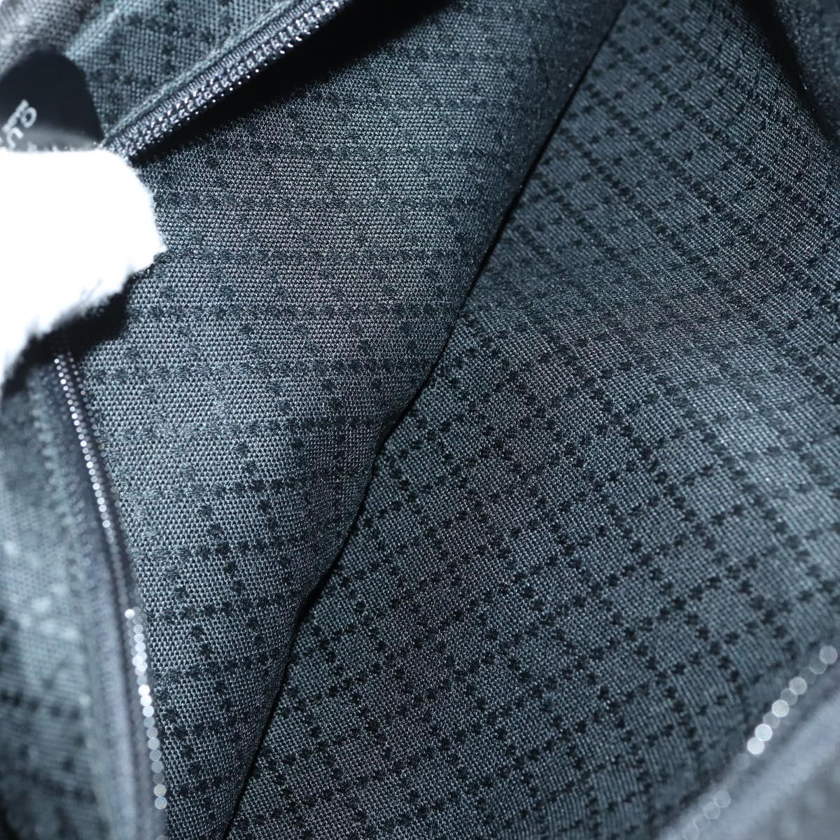 GUCCI Boston Bag Nylon Leather Black Silver 012 1553 0269 Auth ti3430