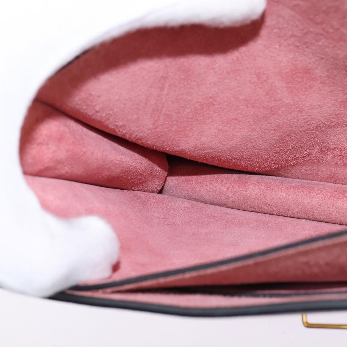 Miu Miu Madras Hand Bag Leather 2way Pink Gold Auth ti3432