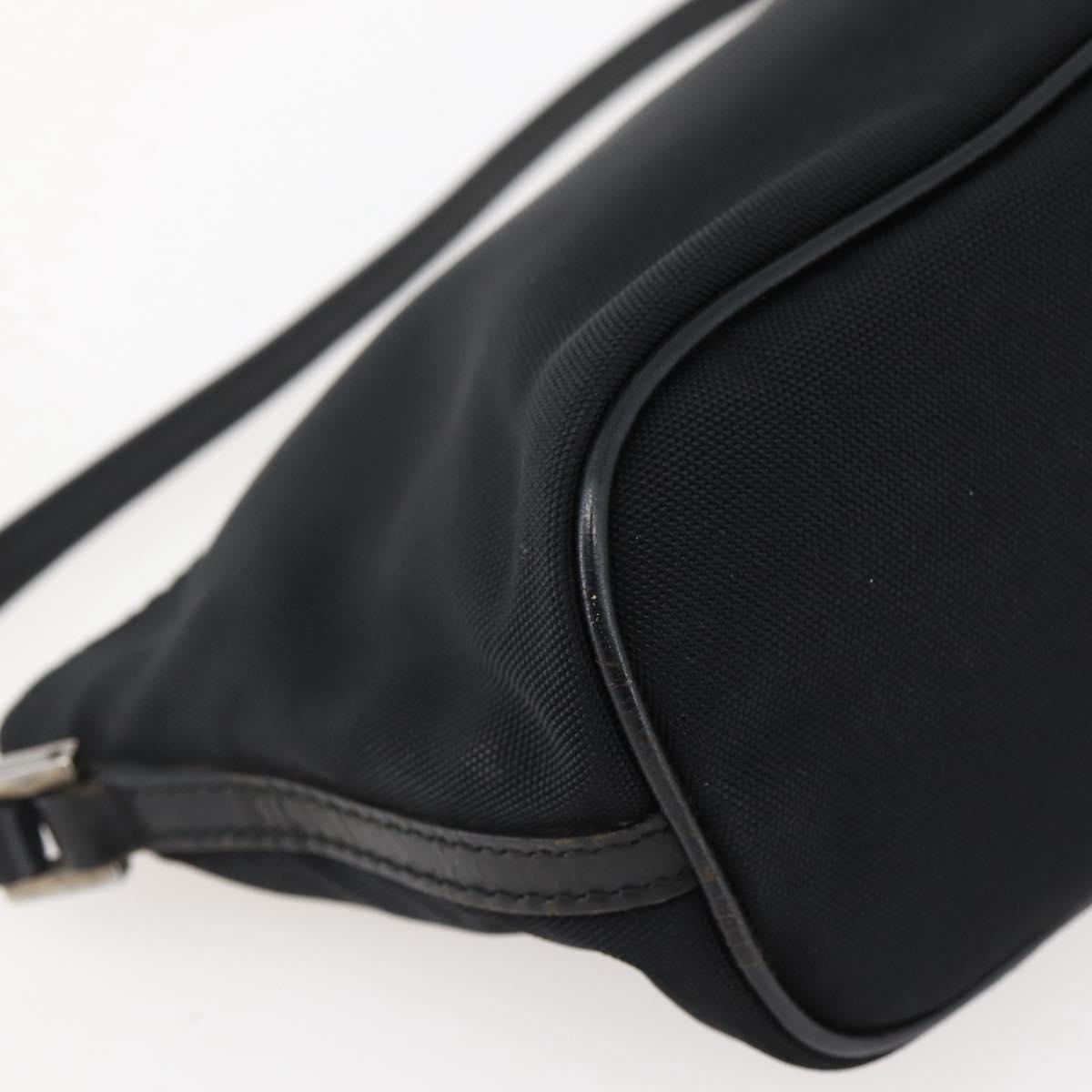 GUCCI Accessory Pouch Nylon Black Silver 039 1103 Auth ti3444