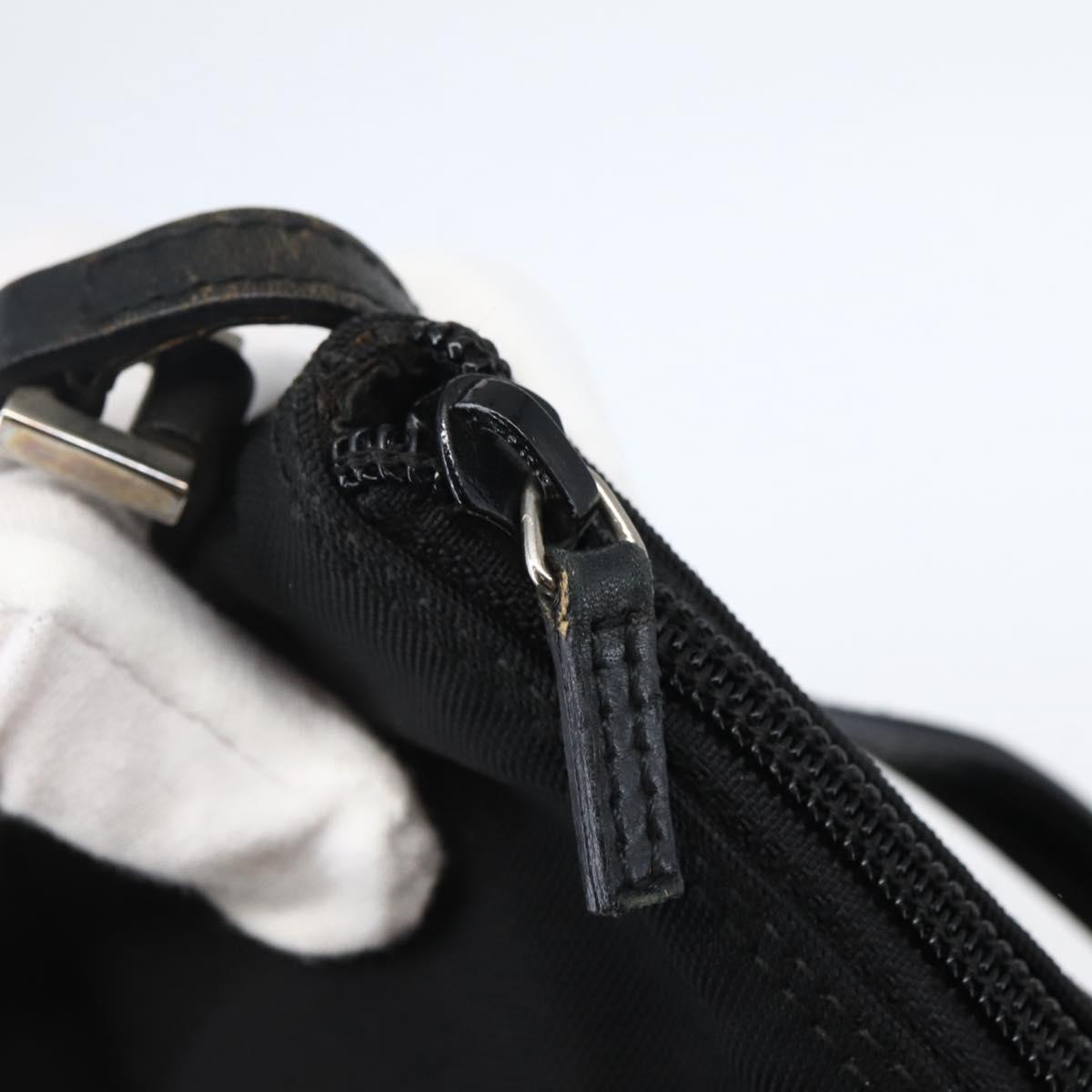 GUCCI Accessory Pouch Nylon Black Silver 039 1103 Auth ti3444