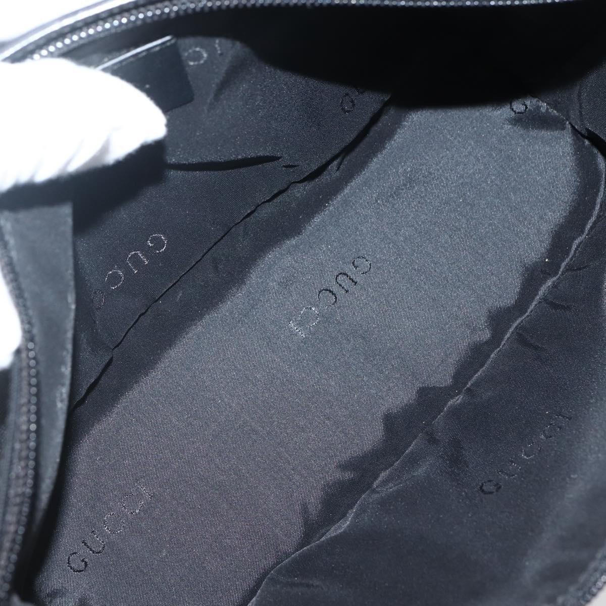 GUCCI Accessory Pouch Nylon Black Silver 039 1103 Auth ti3444