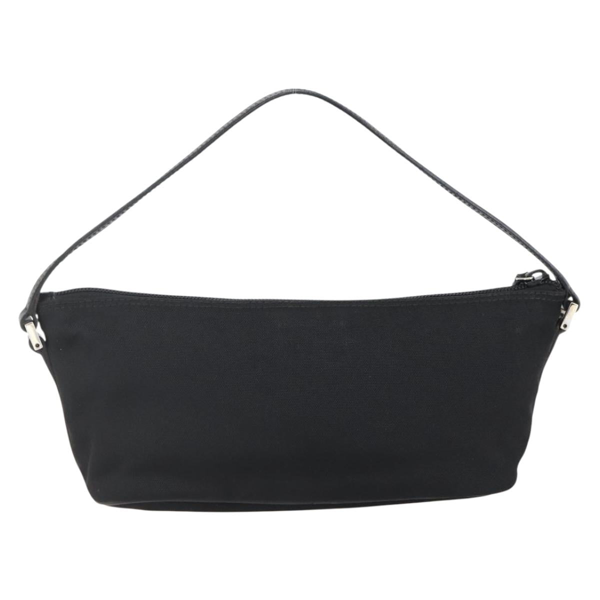 GUCCI Accessory Pouch Nylon Black Silver 039 1103 Auth ti3444