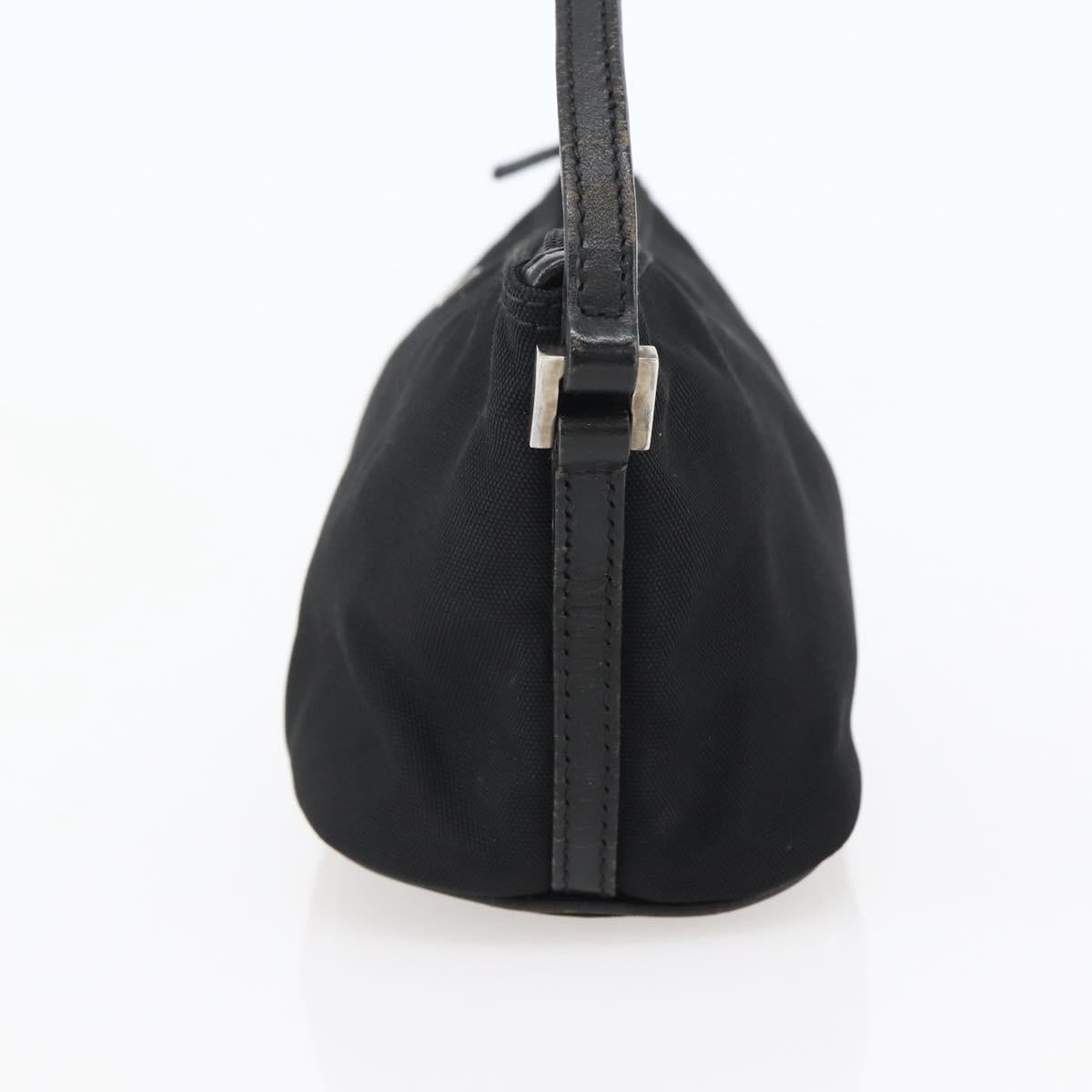 GUCCI Accessory Pouch Nylon Black Silver 039 1103 Auth ti3444