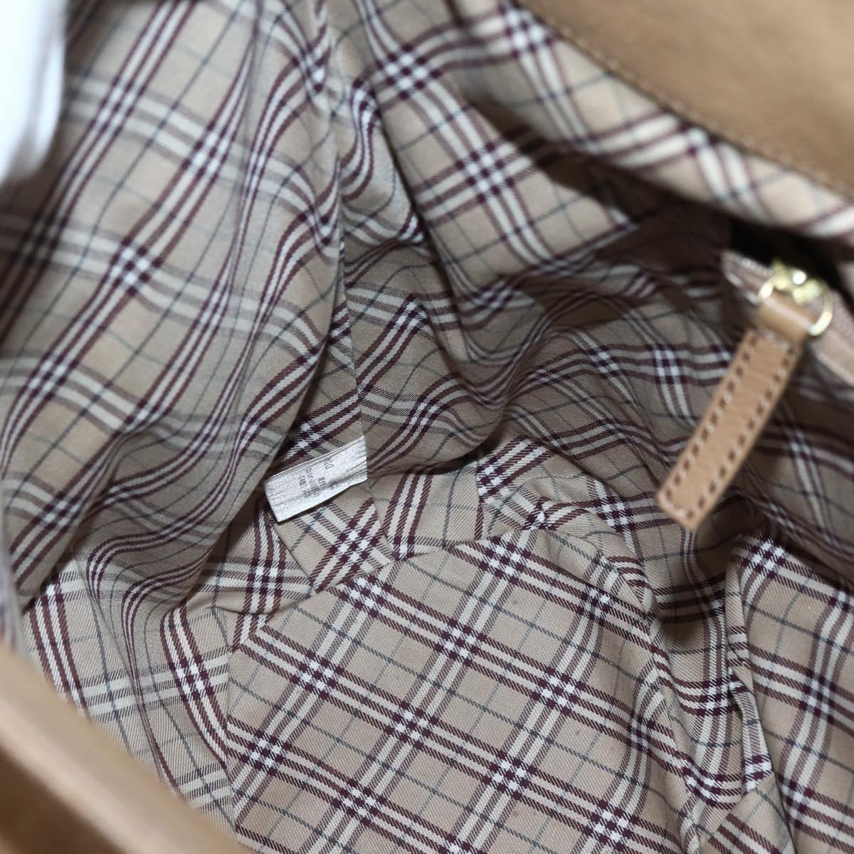 BURBERRY Blue Label Shoulder Bag Leather Beige Gold Auth ti3445