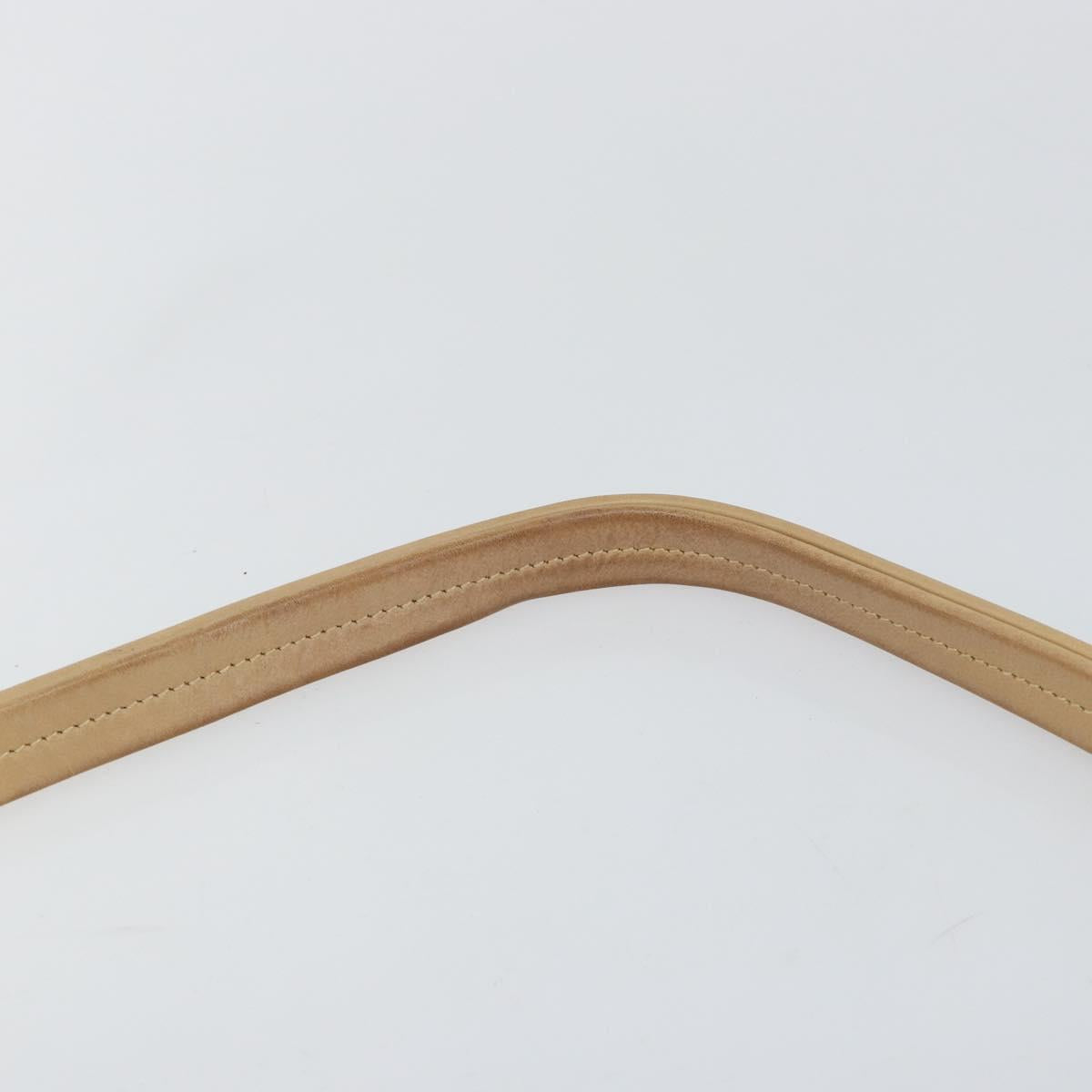 GUCCI Shoulder Bag Leather Beige Gold 90699 Auth ti3449