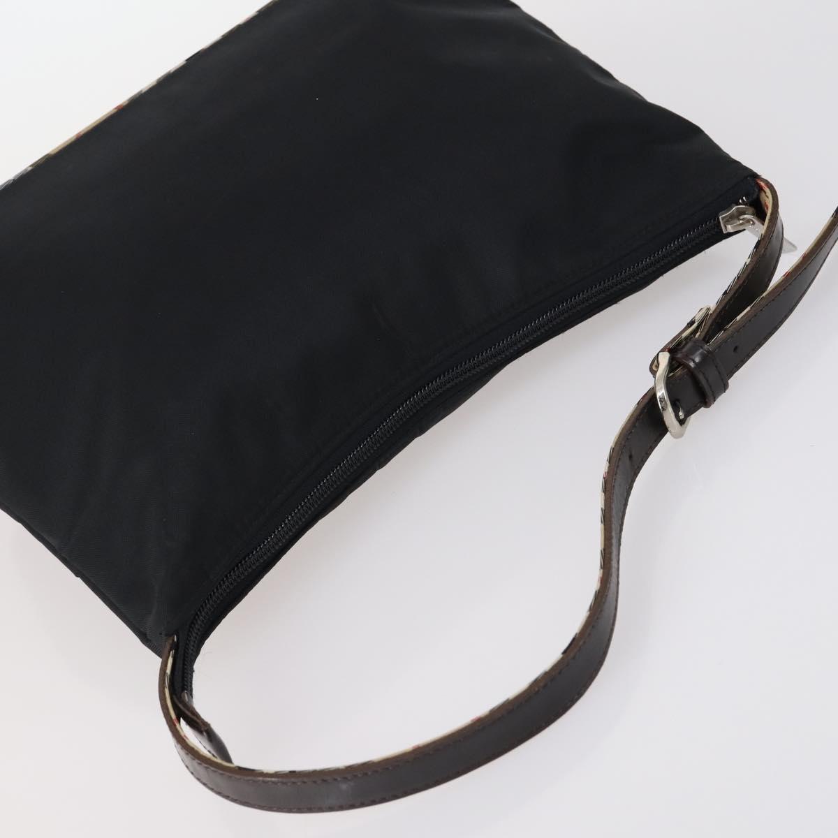 BURBERRY Nova Check Blue Label Bag Canvas nylon 5Set Beige Gray blue Auth ti3451