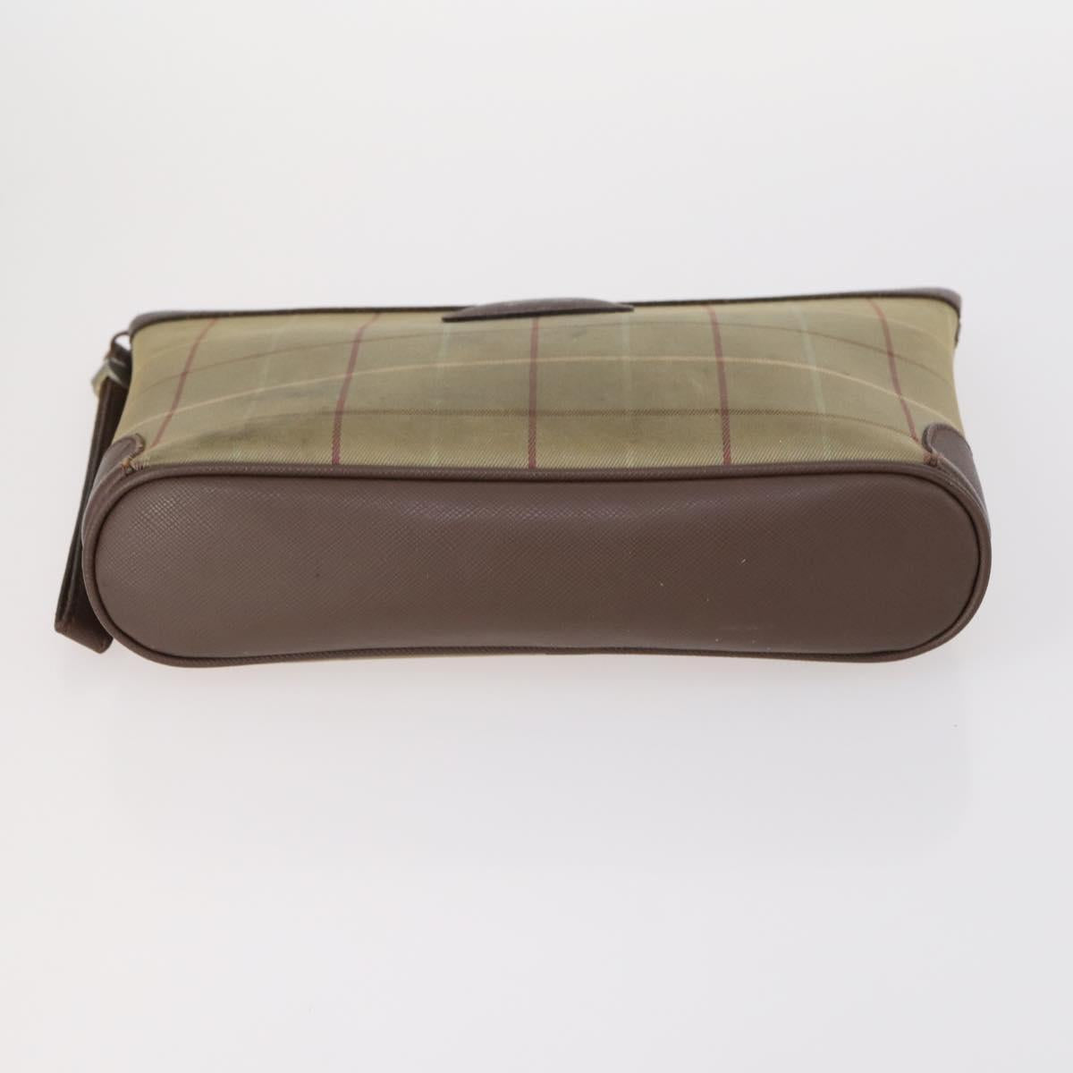 BURBERRY Nova Check Blue Label Bag Canvas nylon 5Set Beige Gray blue Auth ti3451