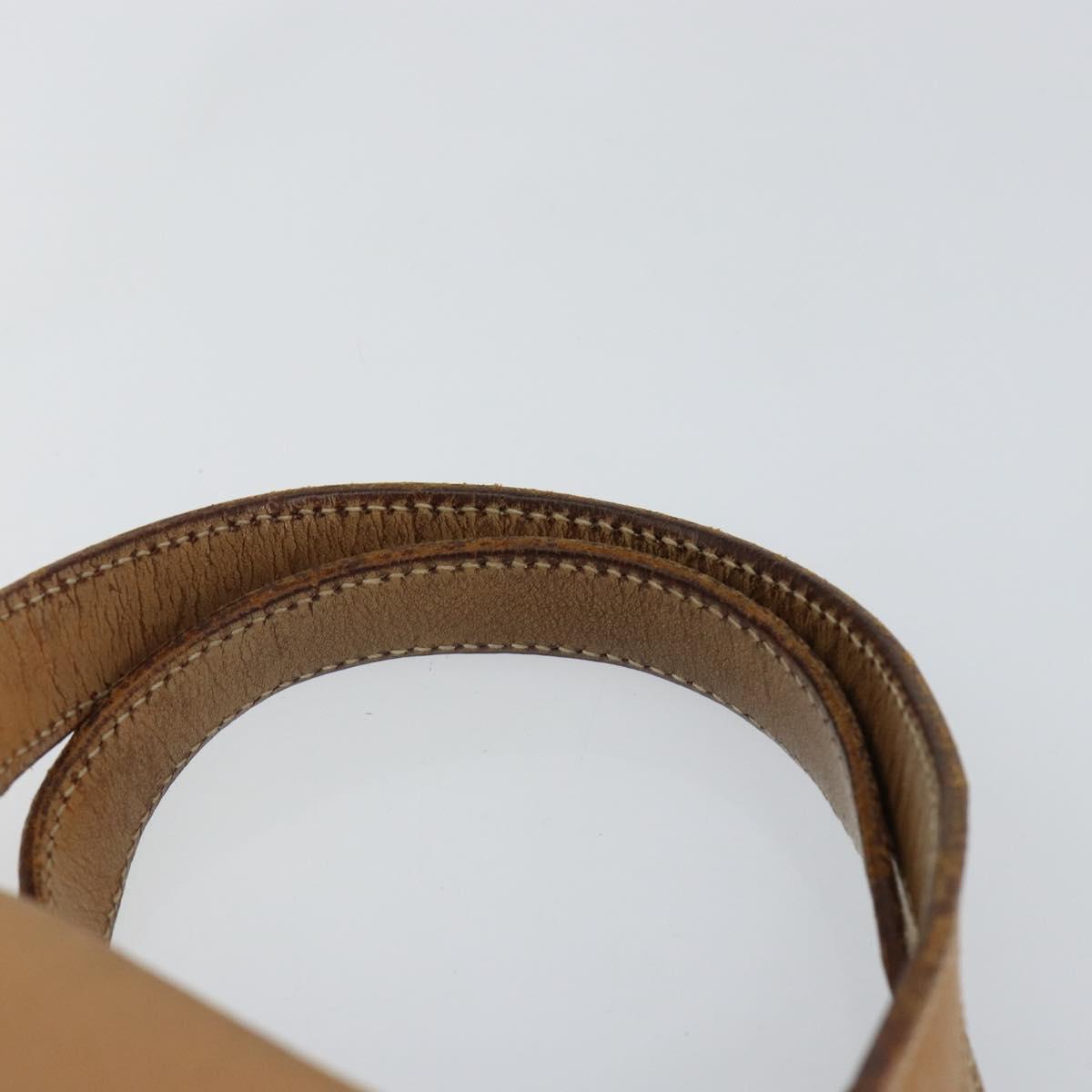 CELINE Macadam Canvas Hand Bag Brown Gold Auth ti3457