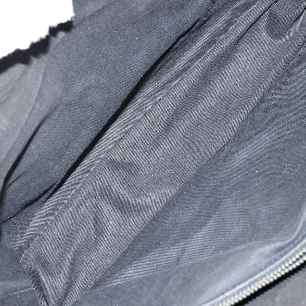 CELINE Macadam Canvas Boogie Hand Bag Dark Brown Black Silver Auth ti3458