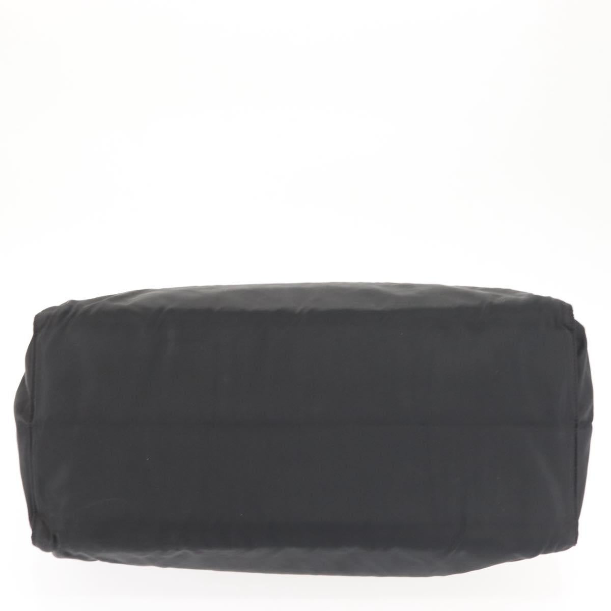 PRADA Hand Bag Nylon metal Black Gold Auth ti3459