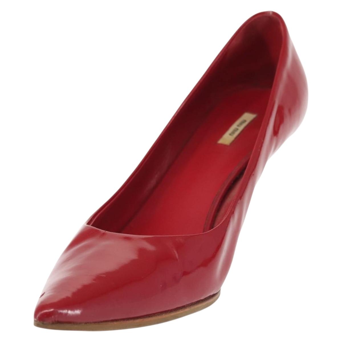 Miu Miu High heels Patent leather Red Auth ti3462