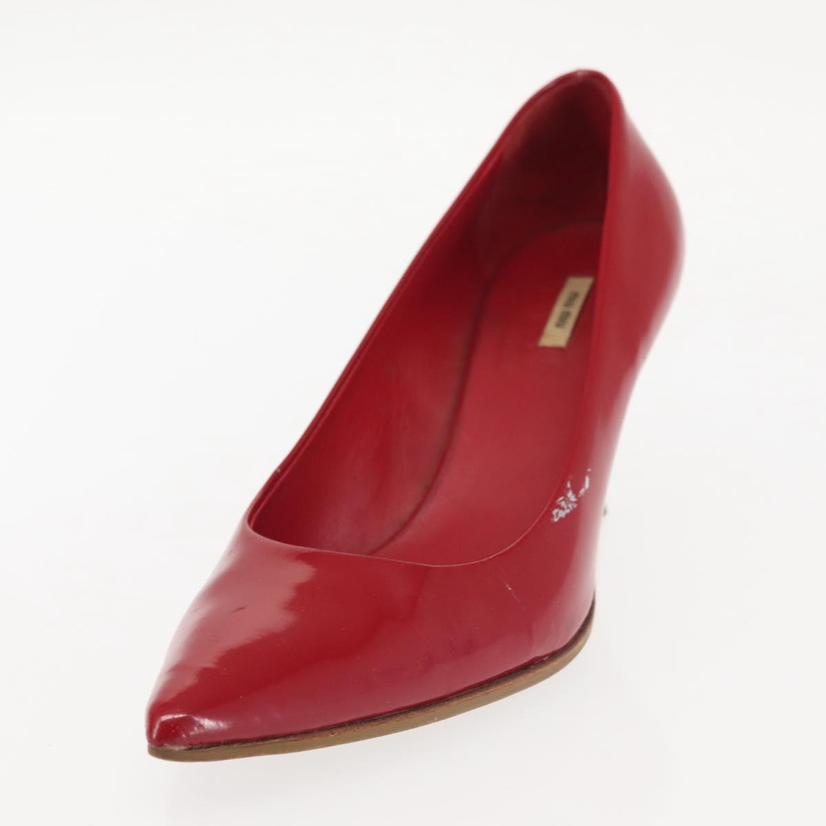 Miu Miu High heels Patent leather Red Auth ti3462