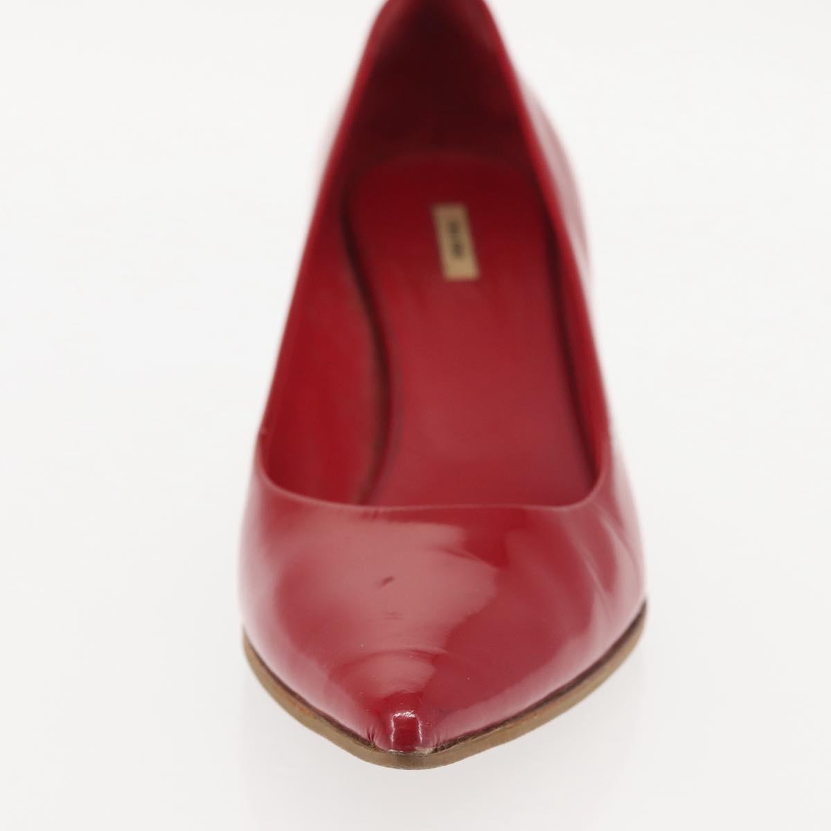 Miu Miu High heels Patent leather Red Auth ti3462