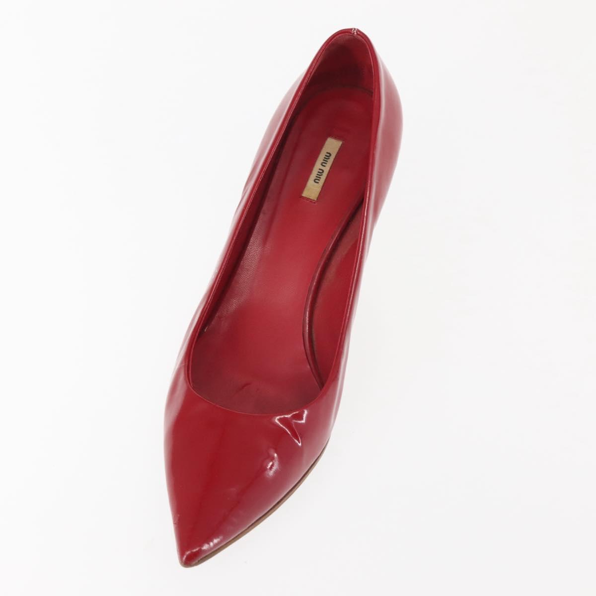 Miu Miu High heels Patent leather Red Auth ti3462