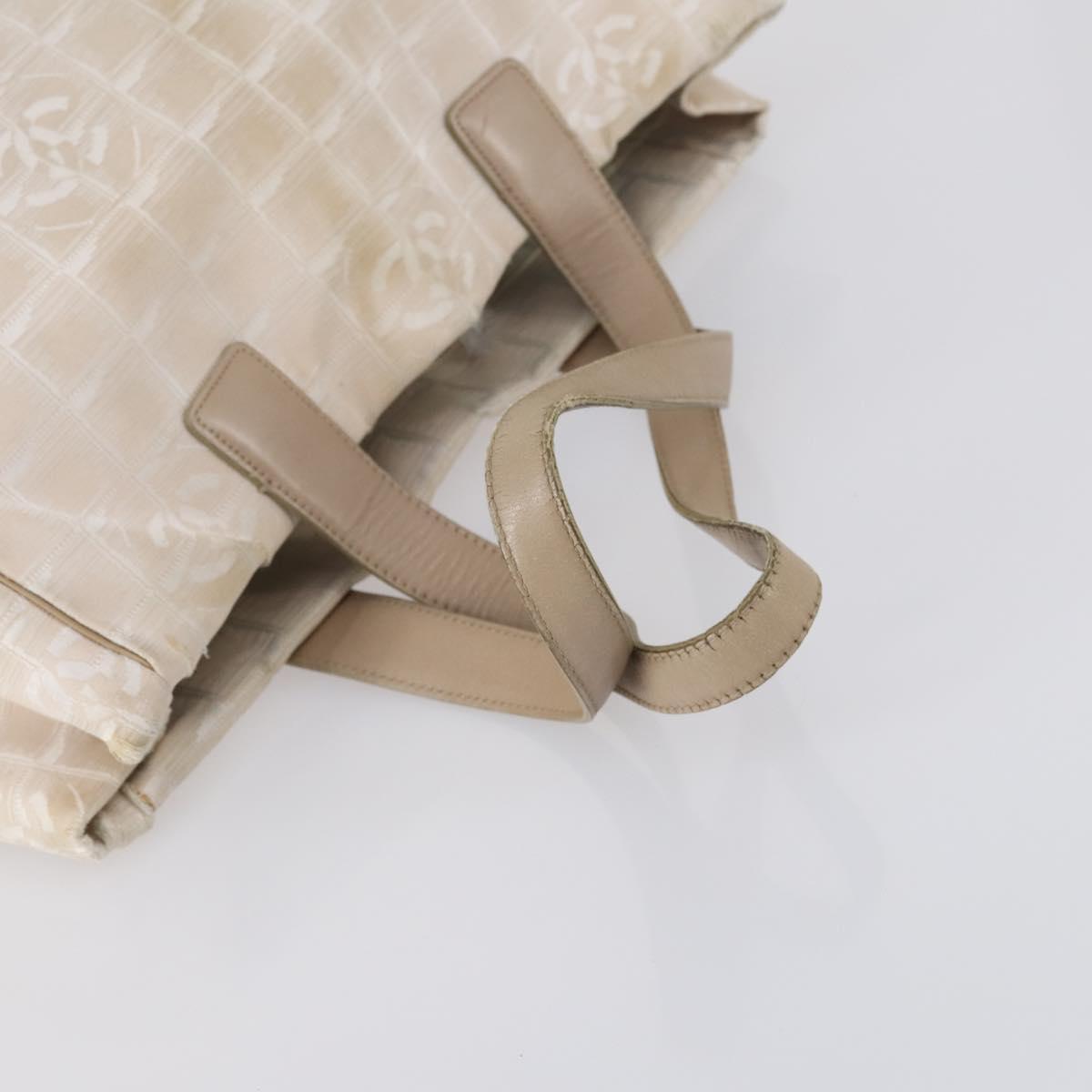 CHANEL New Travel Line Tote Bag Nylon 3Set Pink Beige CC Auth ti3465