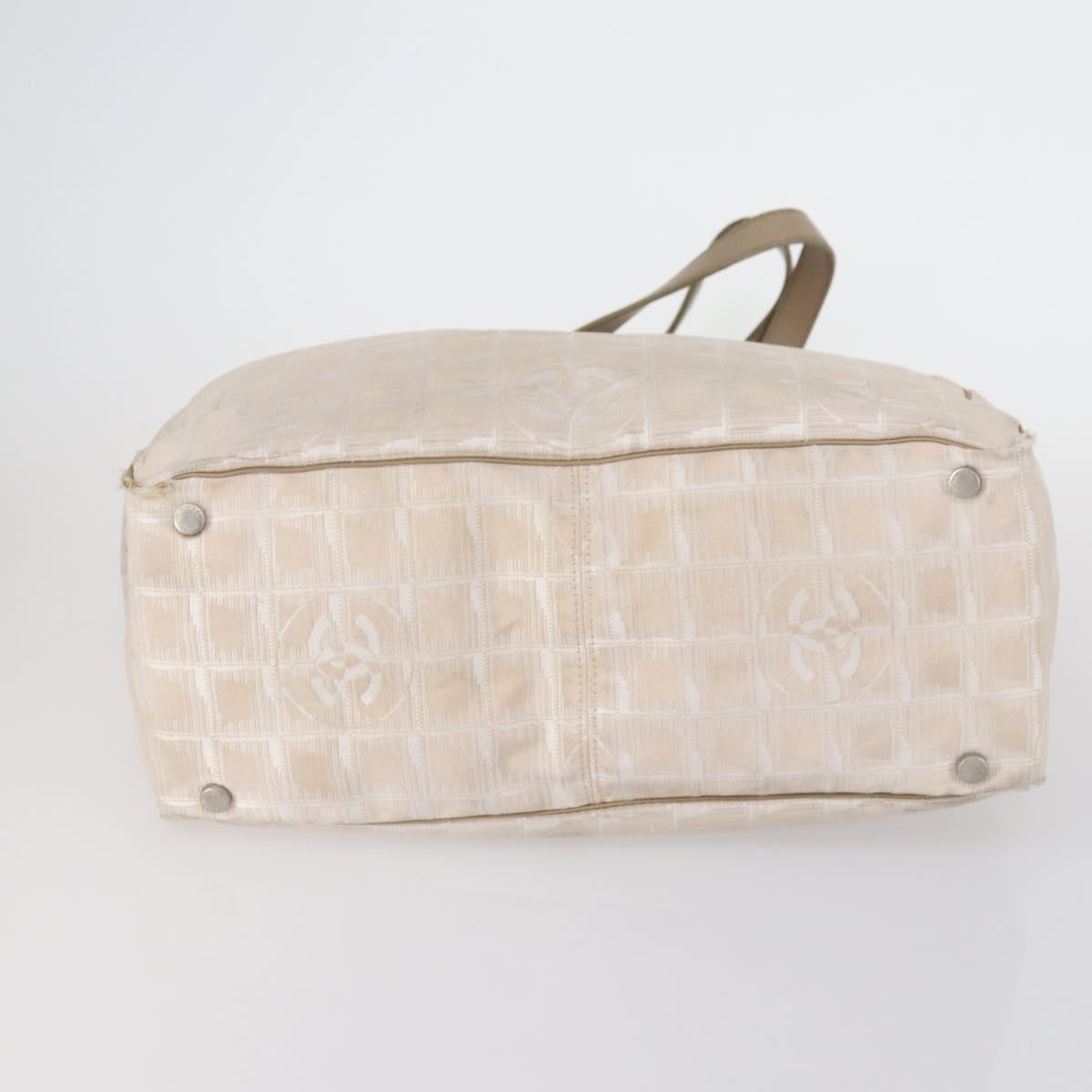 CHANEL New Travel Line Tote Bag Nylon 3Set Pink Beige CC Auth ti3465