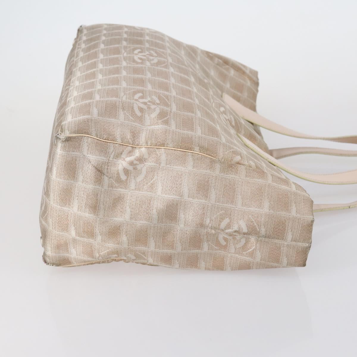 CHANEL New Travel Line Tote Bag Nylon 3Set Pink Beige CC Auth ti3465