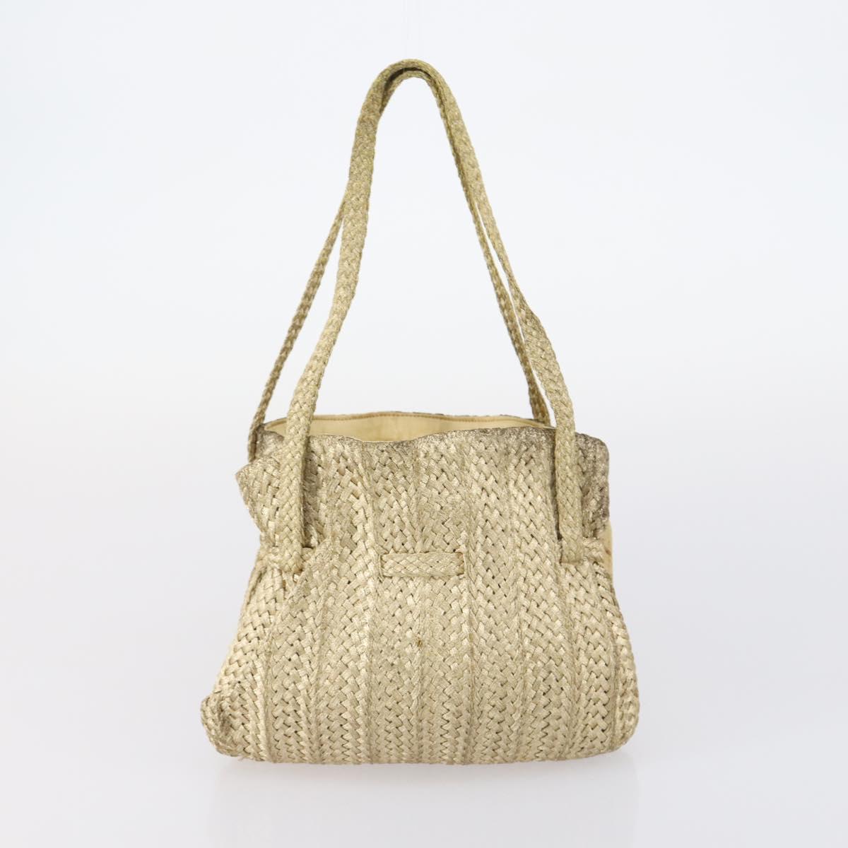 BALLY Tote Bag Leather Canvas 4Set Red Beige cream Auth ti3468