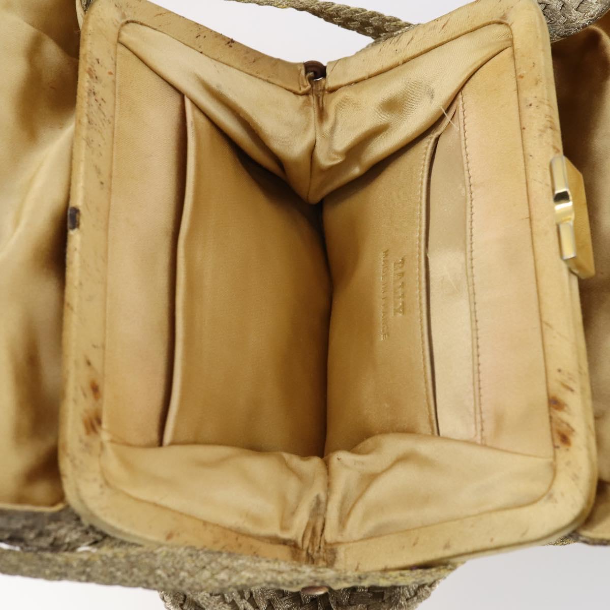 BALLY Tote Bag Leather Canvas 4Set Red Beige cream Auth ti3468