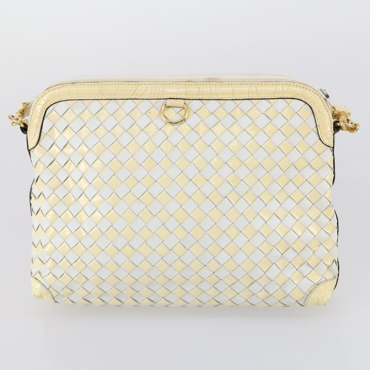 BALLY Tote Bag Leather Canvas 4Set Red Beige cream Auth ti3468