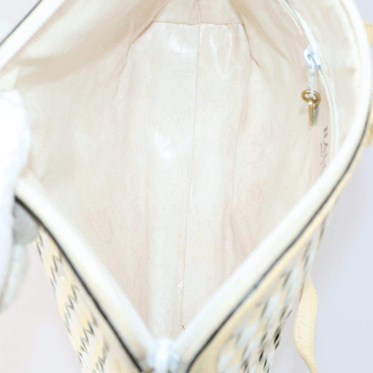 BALLY Tote Bag Leather Canvas 4Set Red Beige cream Auth ti3468