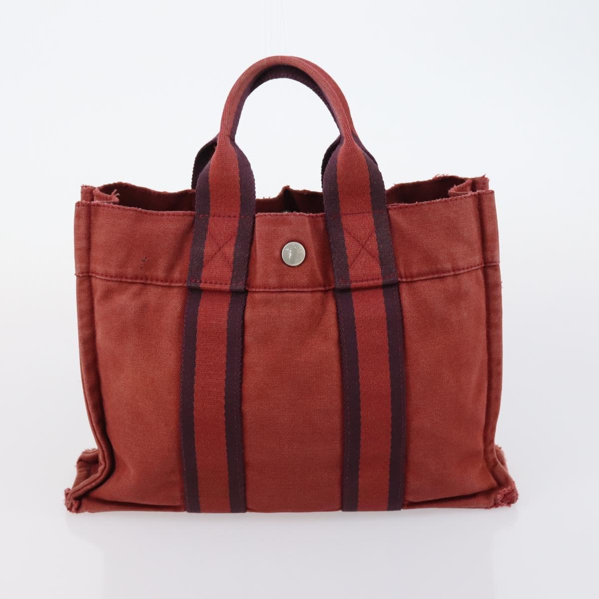 SAINT LAURENT Bvlgari Hermes Hand Bag Canvas 3 Set Pink Red beige Auth ti3473