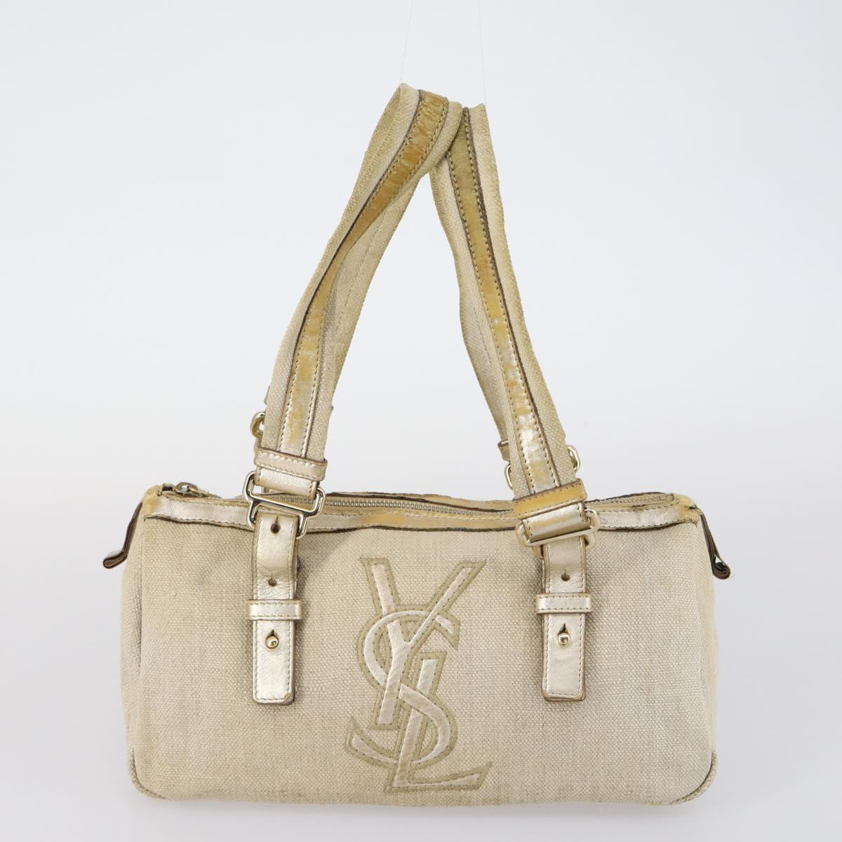 SAINT LAURENT Bvlgari Hermes Hand Bag Canvas 3 Set Pink Red beige Auth ti3473