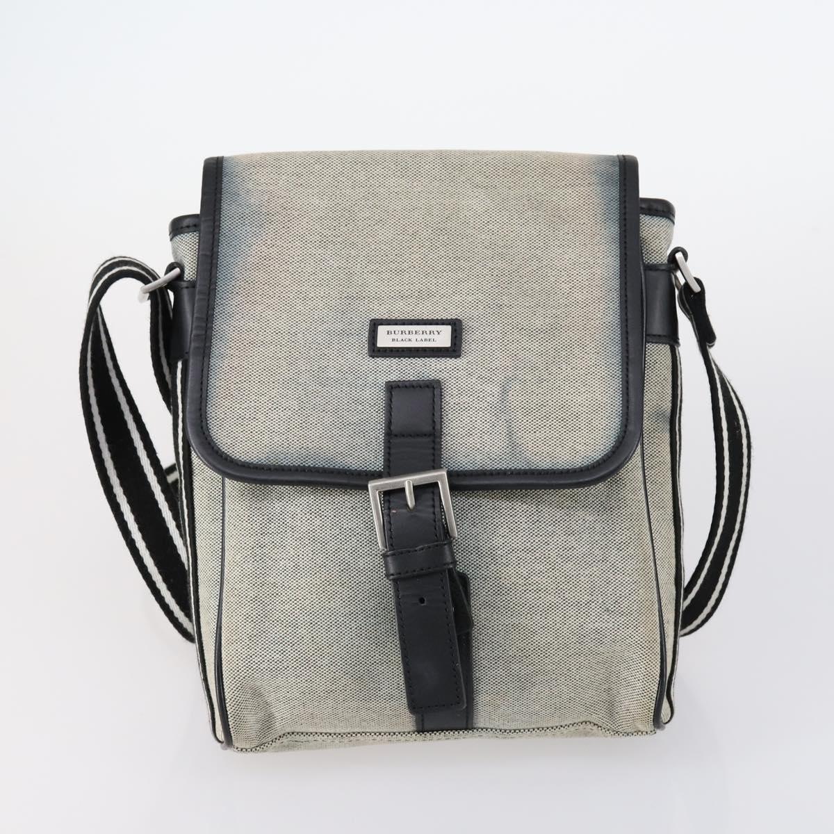 BURBERRY Blue Label Black label Bag Canvas Leather 6 Set Beige Black Auth ti3474