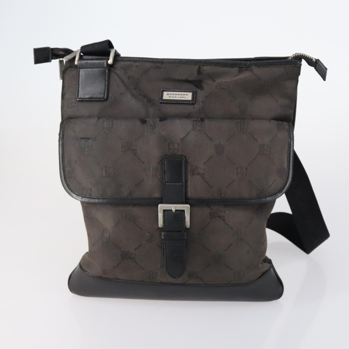 BURBERRY Blue Label Black label Bag Canvas Leather 6 Set Beige Black Auth ti3474