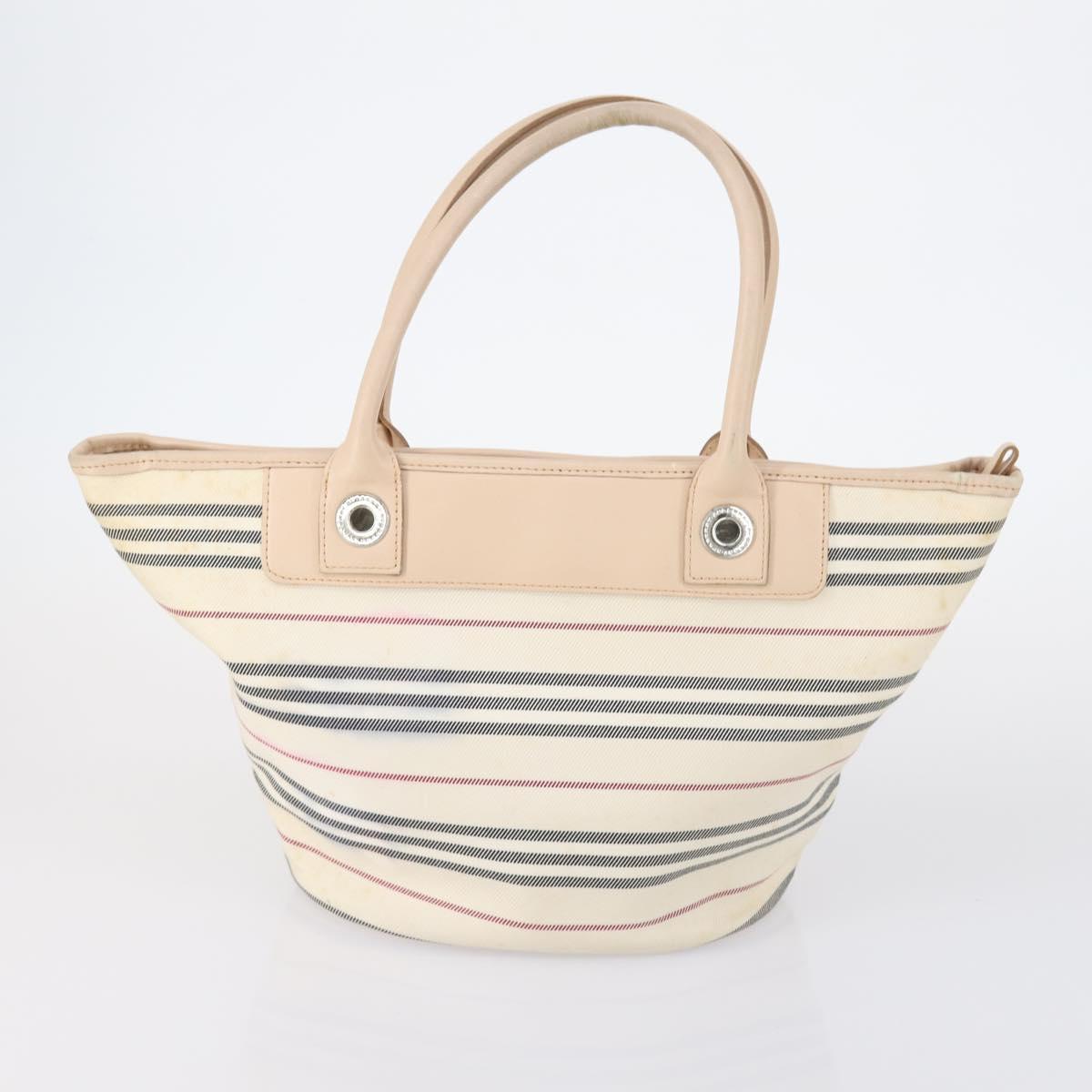 BURBERRY Nova Check Blue Label Tote Bag Canvas 3Set Beige Auth ti3475