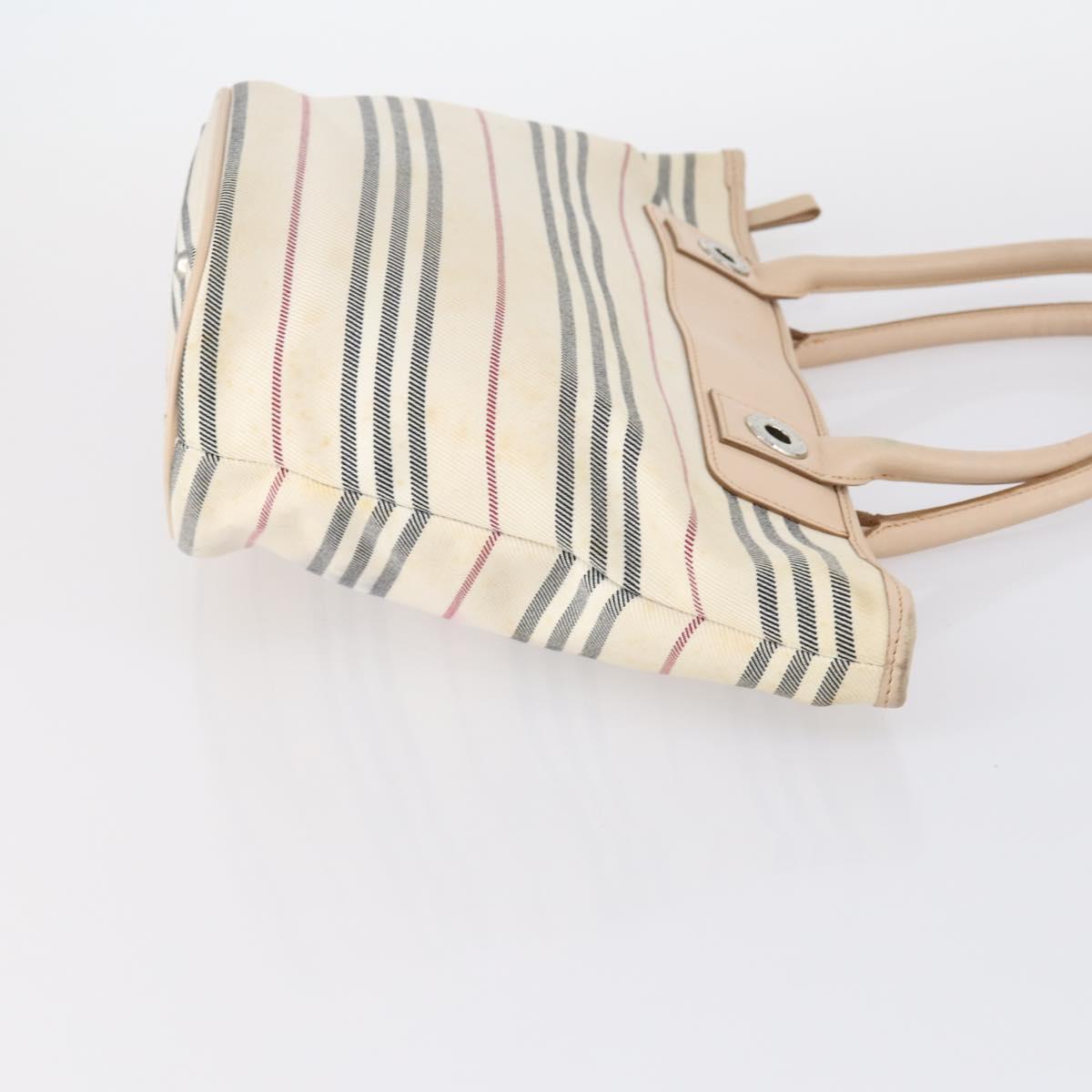 BURBERRY Nova Check Blue Label Tote Bag Canvas 3Set Beige Auth ti3475