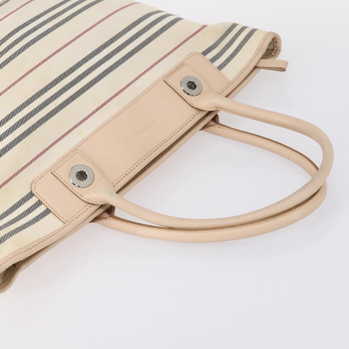 BURBERRY Nova Check Blue Label Tote Bag Canvas 3Set Beige Auth ti3475