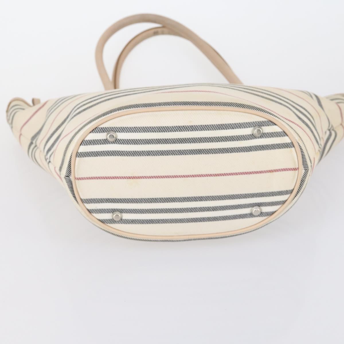 BURBERRY Nova Check Blue Label Tote Bag Canvas 3Set Beige Auth ti3475