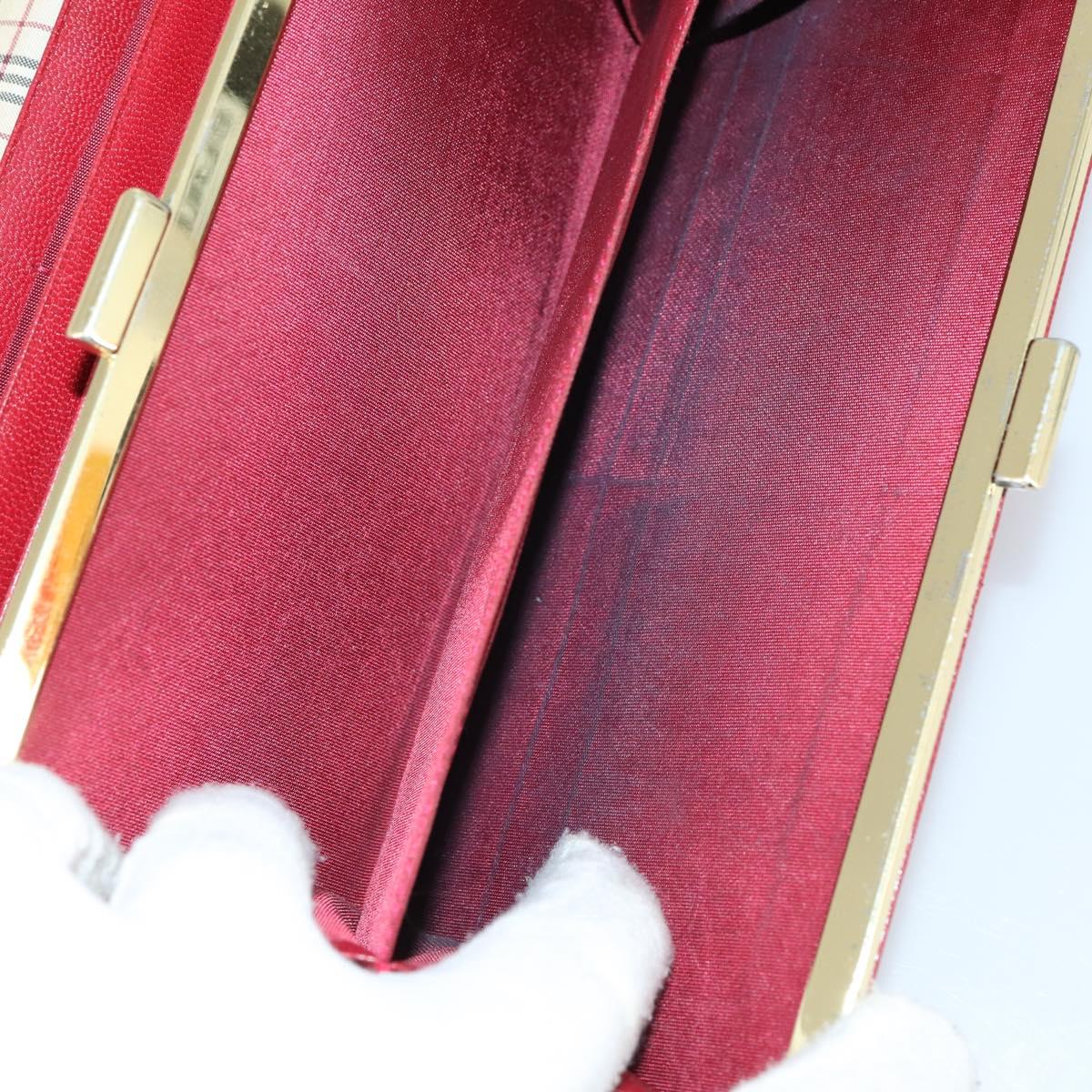 BURBERRY Blue Label Wallet Bag Canvas Leather PVC 7Set Beige Black Auth ti3476