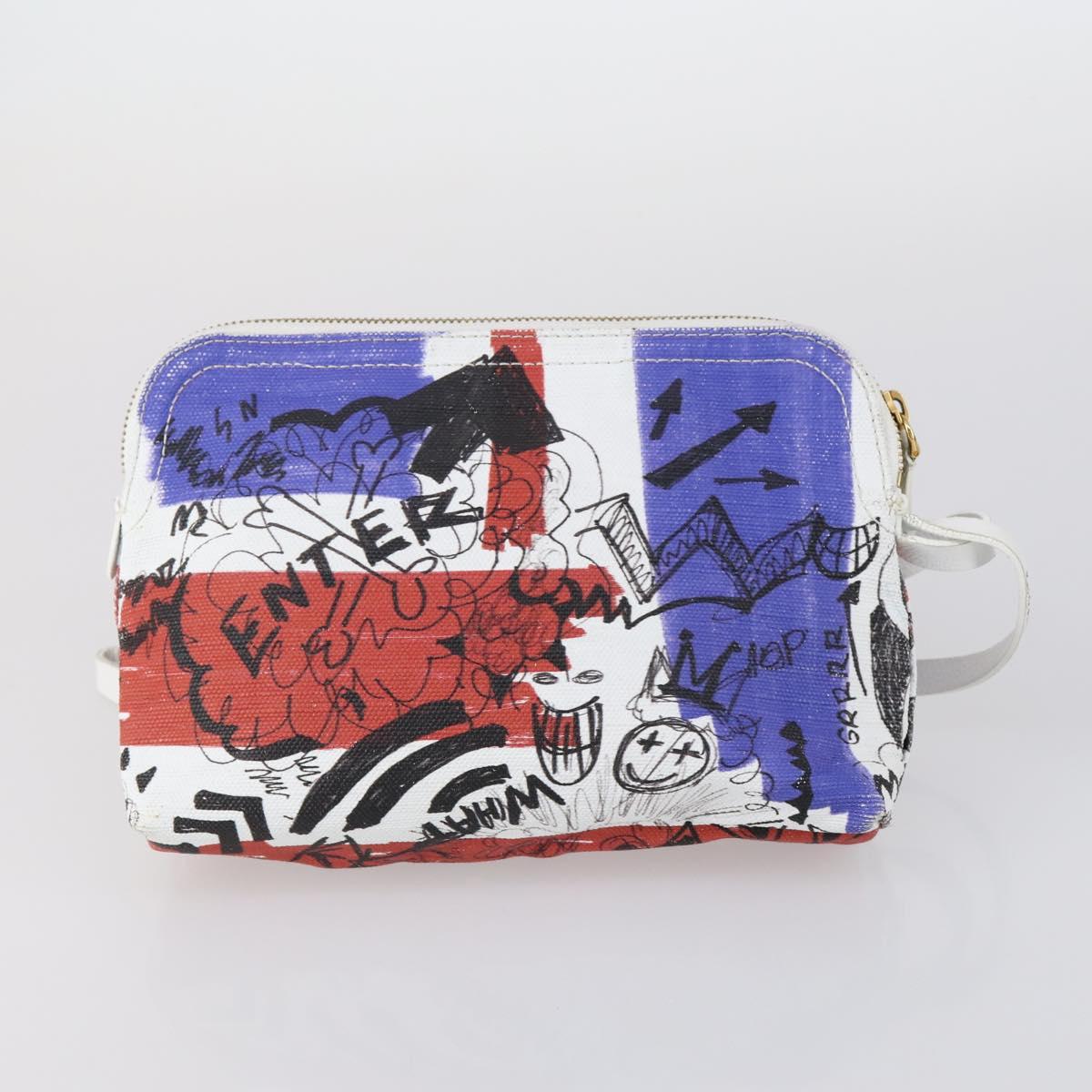 BURBERRY Blue Label Wallet Bag Canvas Leather PVC 7Set Beige Black Auth ti3476