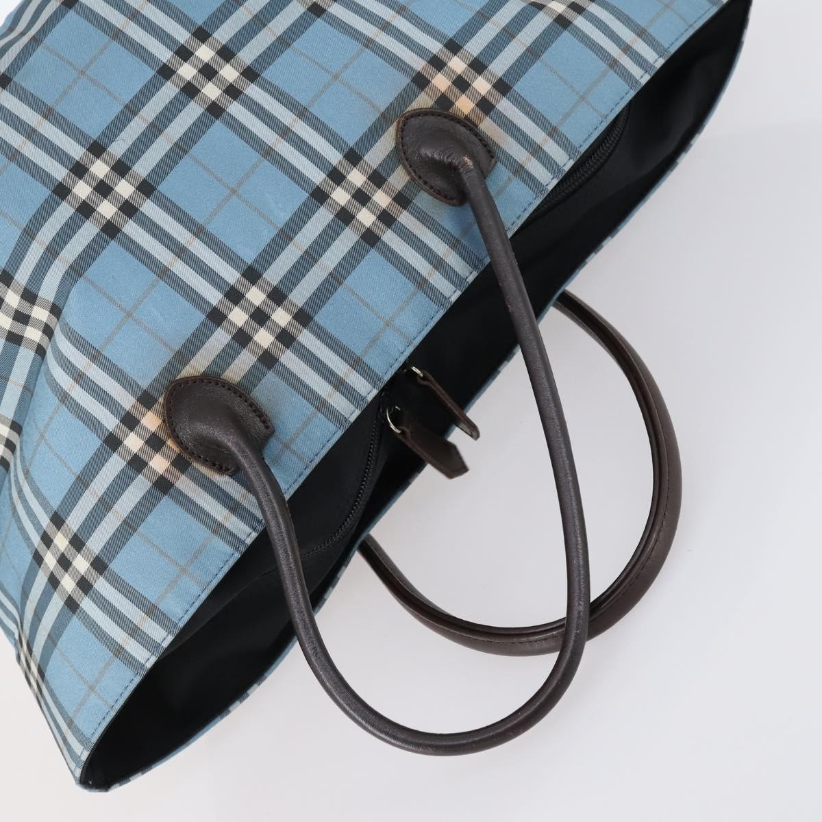 BURBERRY Nova Check Blue Label Bag Nylon 3 Set Beige Blue Bink Auth ti3477