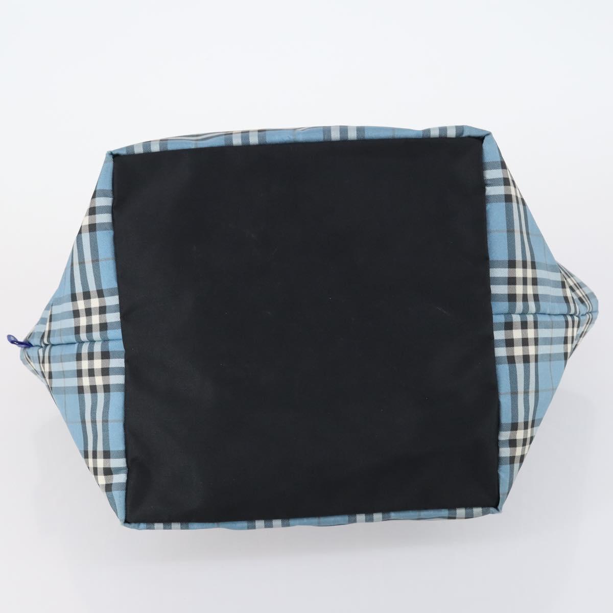 BURBERRY Nova Check Blue Label Bag Nylon 3 Set Beige Blue Bink Auth ti3477