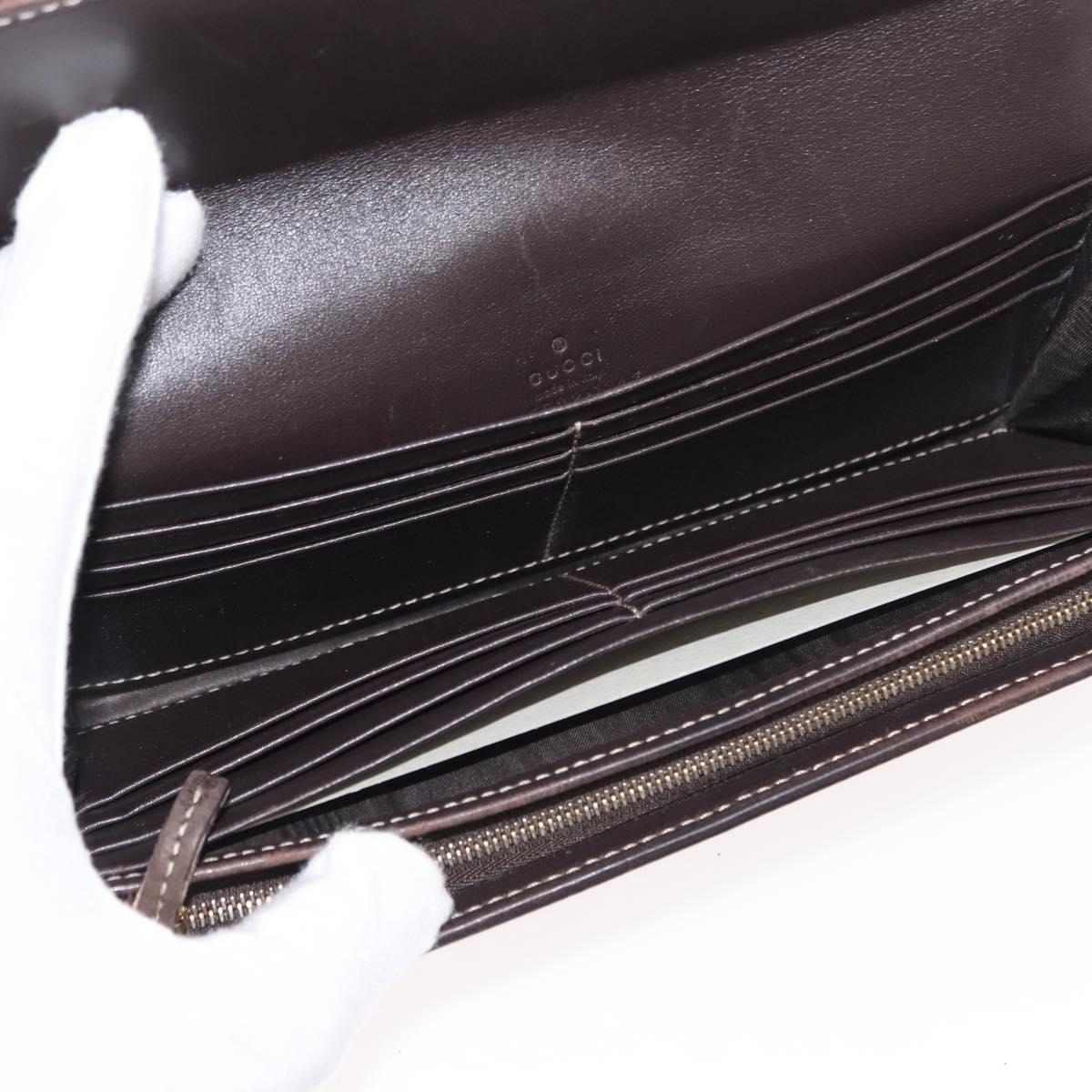 GUCCI GG Canvas Wallet 2Set Beige Auth ti3479